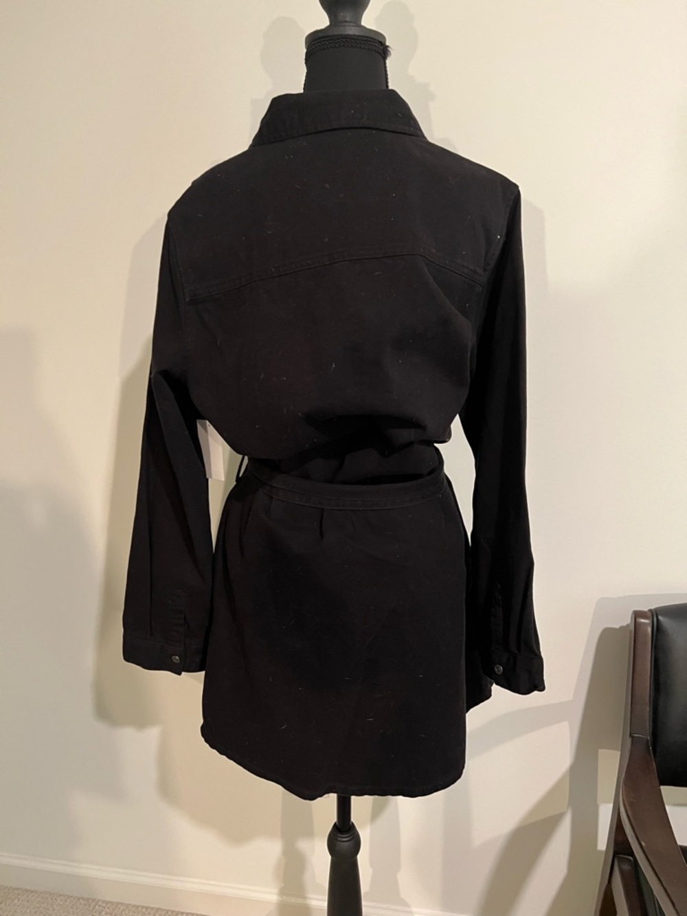 Habitual Black Belted Shirt Mini Dress - Picture 3 of 7